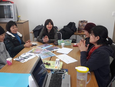 (2018.02.06)청도알록달록 벽화봉사단 벽화봉사(센터실내-4차)
